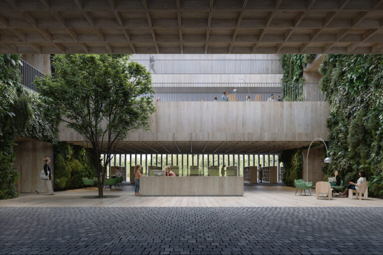 3d visualisation of library interior